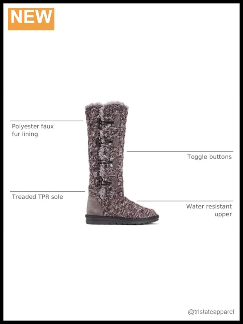 Cozy Knee-High Winter Boots Water Resistant Memory Foam